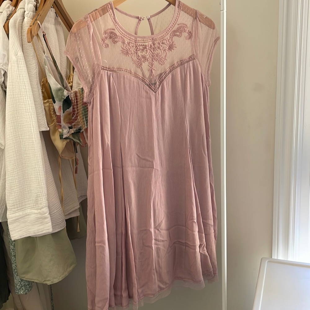 nwot pink lace dress